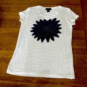 Gracia large white and blue shirt